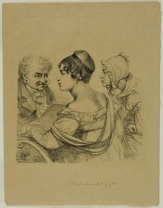Autoportret z dwiema młodymi damami autorstwa Dominique Vivant Denon