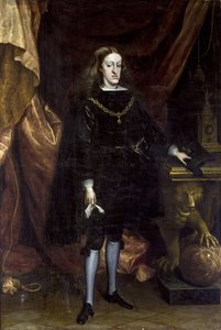 Barok: Karol II Hiszpanii, znany jako Ensorcele - Portret Karola II Hiszpanii autorstwa Carreno de Miranda, Juan (1614-1685)