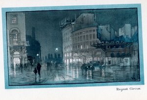 Regent Circus, z „Nowych świateł Londynu”, wydana w 1926 r.