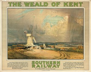 „Weald of Kent”, plakat reklamowy kolei południowej, ok. 1925 (kolorowa litografia)