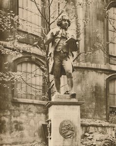 Dr Johnson na piedestale, skąd może widzieć Fleet Street, c1935. autorstwa Donald McLeish