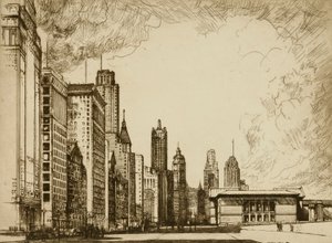 Chicago, Michigan Avenue nr 2 autorstwa Donald Shaw MacLaughlan