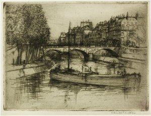 Pont St. Michel, Paryż autorstwa Donald Shaw MacLaughlan