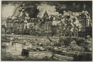 Quai des Grands Augustins, Paryż autorstwa Donald Shaw MacLaughlan