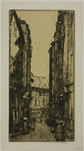 Rue des Halles, Vannes, Bretania autorstwa Donald Shaw MacLaughlan