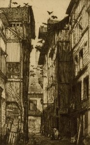 Ruelle des Pigeons, Rouen autorstwa Donald Shaw MacLaughlan