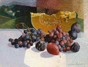 Martwa natura z małym krajobrazem autorstwa Donatella Merlo