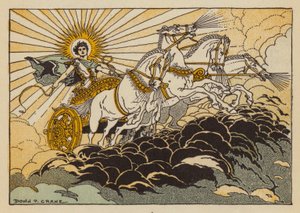 Phaethon , bóg mitologii greckiej (kolor litho)