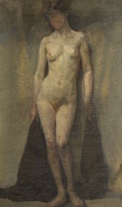 Akt kobiecy stojący (recto), ok. 1910 (olej na płótnie)