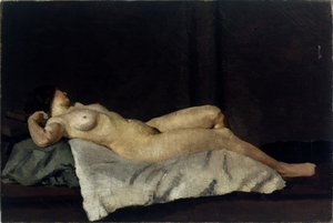Kobieca postać leżąca na plecach, 1912