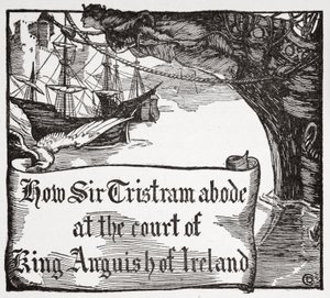 „Jak Tristram przebywał na dworze króla Anguish of Ireland”, 1905. autorstwa Dora Curtis