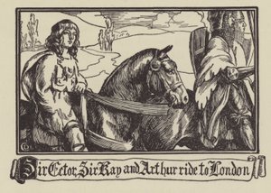 Sir Ector, Sir Kay i Arthur jadą do Londynu