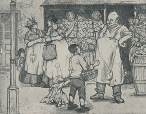 Marketing na przedmieściach, 1920 autorstwa Doris Davis