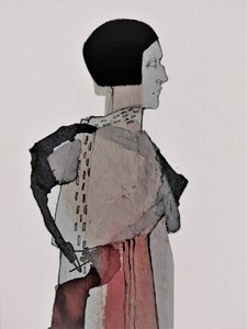 Streszczenie: Profil kobiety autorstwa Doris Schmitz