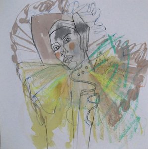 Kolorowy portret abstrakcyjny
