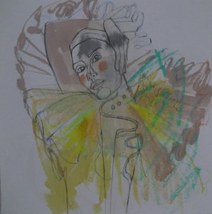 Kolorowy portret abstrakcyjny