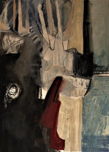 Dramatyczna abstrakcja w czerwieni autorstwa Doris Schmitz