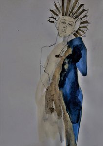 Elegancka kobieta w stylu „Sunburst” autorstwa Doris Schmitz