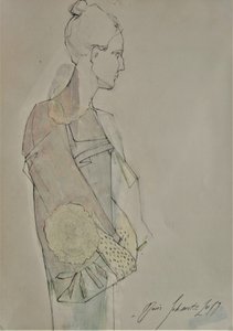 Profil eleganckiej kobiety autorstwa Doris Schmitz