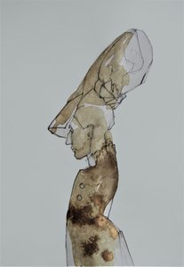 Profil eleganckiej kobiety autorstwa Doris Schmitz