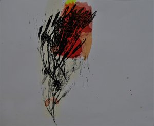 Ognista forma abstrakcyjna autorstwa Doris Schmitz