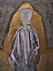 Złota figura medytacyjna