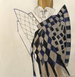 Portret z serii „Harlequin Regal” autorstwa Doris Schmitz