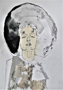 Medytacyjny, abstrakcyjny portret autorstwa Doris Schmitz