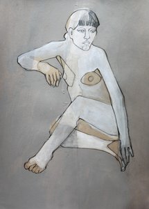 Zamyślony abstrakcyjny akt autorstwa Doris Schmitz