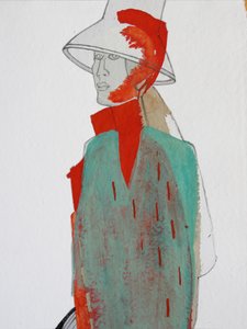 Figurka modowa „Red Splash” autorstwa Doris Schmitz