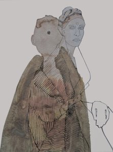 Portret spokojnej kobiety autorstwa Doris Schmitz
