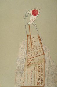 Stylizowany portret na papierze autorstwa Doris Schmitz