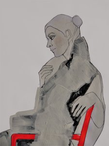 „Przemyślana kobieta” – czerwone krzesło autorstwa Doris Schmitz