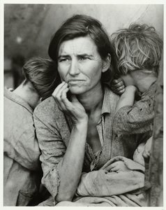 Portret van Florence Owens Thompson Matka migrantka, 1936 (tytuł oryginalny)