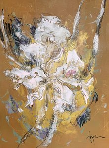 Świecący biały kwiat autorstwa Dorothy Fagan