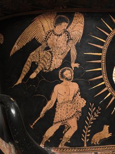 Detal z czerwonofigurowego lekythos