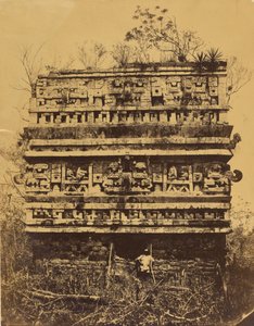 Chichén-Itzá: Prawe skrzydło Pałacu Zakonnic autorstwa Désiré Charnay