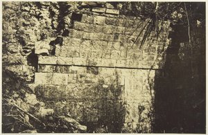 Pałac Cyrkowy w Chichen-Itza, wnętrze pokoju, 1859.