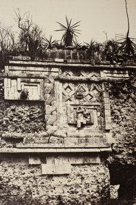 Uxmal, Indyjska Płaskorzeźba, Pałac Zakonnic Uxmal, Indyjska Płaskorzeźba, Pałac Zakonnic, 1860.
