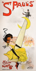Literatura. Naciskać. Ilustrowany magazyn św. Pawła. Plakat Dudley Hardy, Anglia, c.1890 (plakat) autorstwa Dudley Hardy