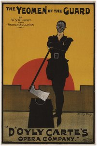 Plakat do opery The Yeomen of the Guard autorstwa Gilberta i Sullivana, 1897