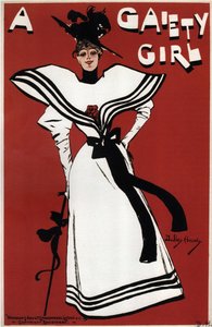 Plakat do komedii muzycznej A Wesoła dziewczyna Sidneya Jonesa, 1893