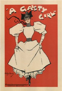 Plakat do komedii muzycznej A Wesoła dziewczyna Sidneya Jonesa, 1895