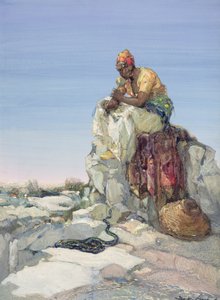 Zaklinacz węży, 1900 autorstwa Dudley Hardy