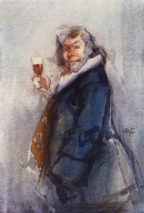 The Toper, szkic czasu, London Sketch Club (kolor lito) autorstwa Dudley Hardy