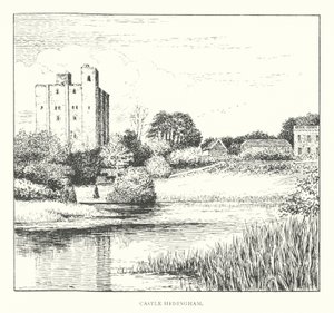 Castle Hedingham (litografia) autorstwa Duncan Moul