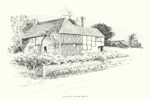 Filching Manor House (litografia) autorstwa Duncan Moul