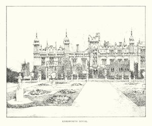 Knebworth House (litografia) autorstwa Duncan Moul