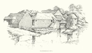 Leatherhead Mill (litografia) autorstwa Duncan Moul