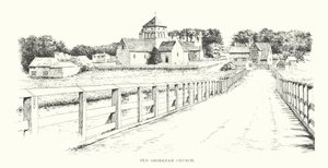 Kościół Old Shoreham (litografia) autorstwa Duncan Moul